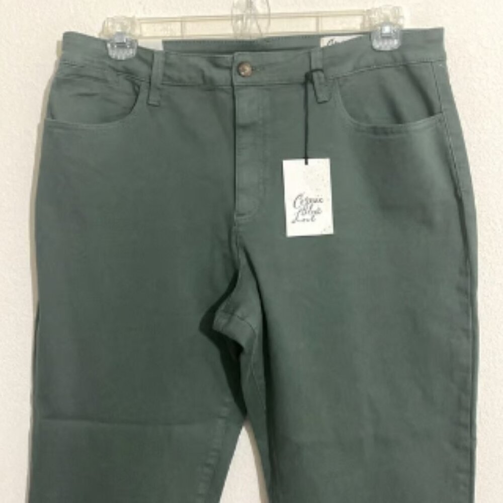 COSMIC BLUE LOVE Women's Relaxed & Cropped Chino Pants Size 33x28